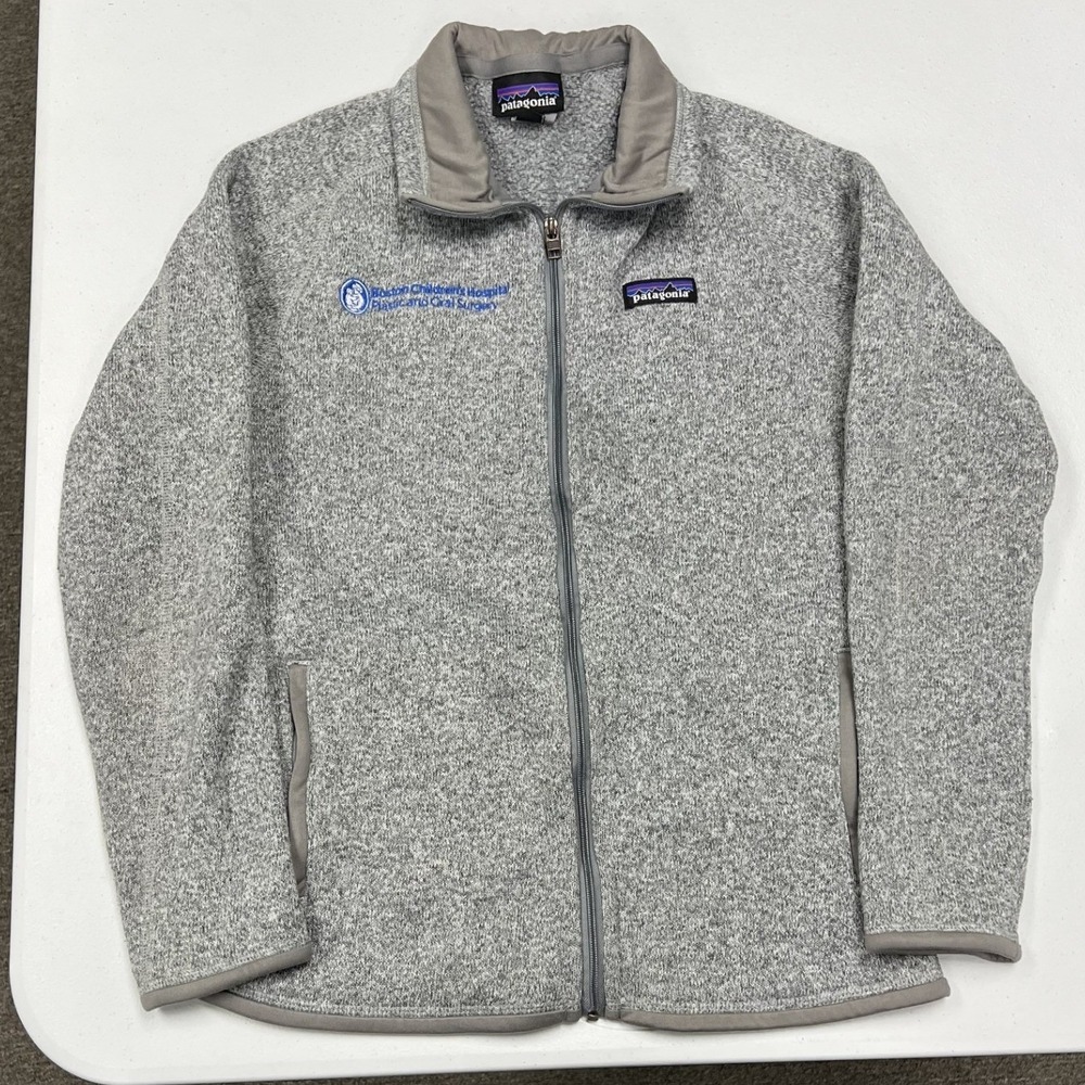 Patagonia Better Sweater Jacket Womens M Gray Full Zip Boston Childrens Hospital